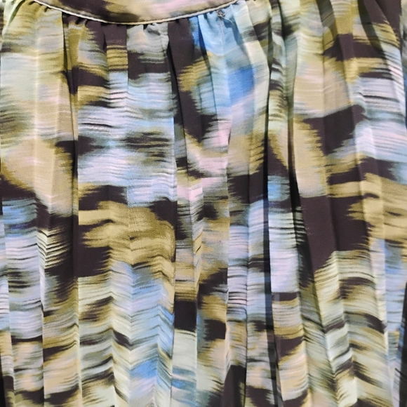 Time And Tru Multi Colored Pleated Dress SZ 16 NWT - Picture 3 of 7